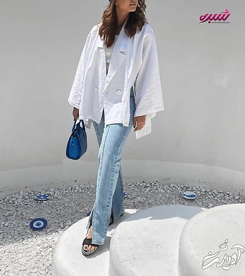 استایل تابستانی با مانتو لینن